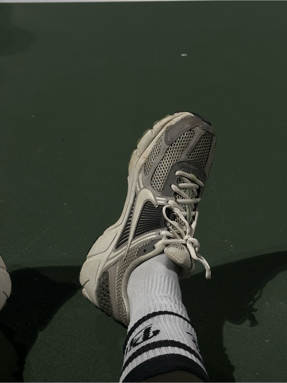 Nike Gray and Olive Running Shoes